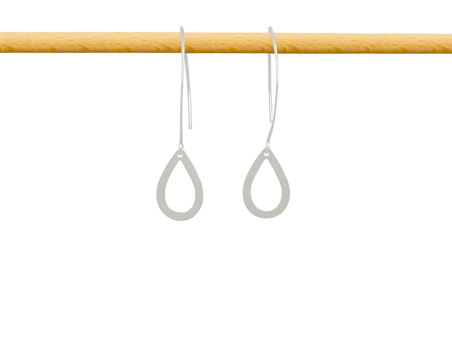 Boucles D'Oreilles Argentées Goutte Ajourée - Style Ethnique Volute Lys - Dormeuses - Neuf