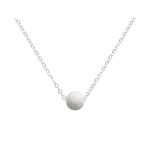 Collier LAMIA argent massif 925 pendentif perle pailletée-ras du cou-minimaliste-bohème- MARJANE et Cie