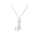 Collier NEJLA argent massif 925 pendentif chat animal félin-minimaliste-bohème- MARJANE et Cie