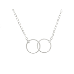 Collier SIRINE argent massif 925 pendentif anneaux entrelacés infini-minimaliste-bohème- MARJANE et Cie