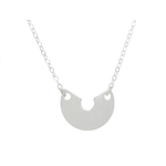 Collier SOUAD argent massif 925 pendentif cercle lune-minimaliste-bohème-ras du cou - MARJANE et Cie