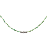 Collier DALAL4 perles naturelles semi précieuses jade qinghai vert-ras du cou-minimaliste-bohème- MARJANE et Cie