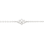 Bracelet AFNANE argent massif 925 fleur de lotus -minimaliste-bohème- MARJANE et Cie