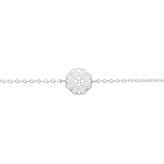 Bracelet AÏCHA argent massif 925 rosace mandala fleur-minimaliste-bohème - MARJANE et Cie