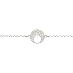 Bracelet AMIRA argent massif 925 croissant de lune ethnique oriental-minimaliste-bohème - MARJANE et Cie