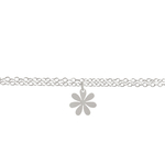 Bracelet NELIA argent massif 925 double rang pendentif breloque fleur-minimaliste-bohème- MARJANE et Cie