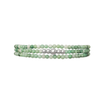 Bracelet JOHAR4 multirang perles naturelles semi précieuses jade qinghai verte-multi rang-tour- MARJANE et Cie