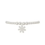 Bracelet ABICHAM7 argent massif 925 perles et breloque fleur-elastique-minimaliste-bohème - MARJANE et Cie