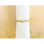 Bague SANA superposable or gold filled perles billes élastique-minimaliste