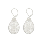 Boucles doreilles ARIBAH dormeuses pendentif goutte graphique acier inoxydable argent minimaliste