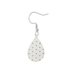 Boucles doreilles FANANE pendentif filigrane goutte graphique acier inoxydable argent bohème