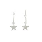 Boucles doreilles HABIKA créoles acier inoxydable argent pendentif breloque étoile minimaliste