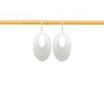 Boucles d'oreilles HOURIA dormeuses pendantes acier inoxydable argent pendentif goutte graphique-minimaliste-bohème- MARJANE et Cie