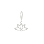 Boucles doreilles MEISSARA dormeuses acier inoxydable argent pendentif breloque fleur de lotus bohème