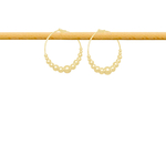 Boucles d'oreilles SIRAA créoles or gold filled 14K perles-minimaliste-bohème- MARJANE et Cie