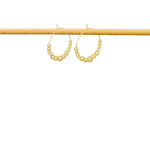 Boucles d'oreilles DANEEN créoles dorées or perles rondes-minimaliste-bohème- MARJANE et Cie