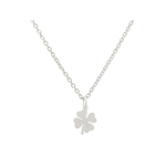 Collier ARIKA acier inoxydable argent pendentif trèfle à quatre feuilles porte chance-minimaliste - MARJANE et Cie