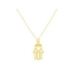 Collier KHOMSA or gold filled 14K pendentif Main de Fatma Khamsa Hamsa ethnique-minimaliste-bohème- MARJANE et Cie