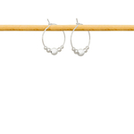 Boucles d'oreilles AKMA créoles perles rondes argent massif 925-minimaliste-bohème- MARJANE et Cie
