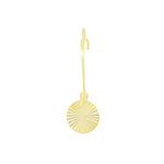 Boucles doreilles CHAÏRA créoles dorées or pendentif médaille sequin bohème