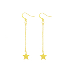 Boucles doreilles HAÏFA pendantes dorées or pendentif étoile minimaliste