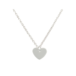 Collier ALMAS acier inoxydable argent pendentif cœur-minimaliste-bohème- MARJANE et Cie