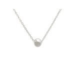 Collier TAMAM ras du cou acier inoxydable argent pendentif perle ronde-minimaliste-bohème - MARJANE et Cie