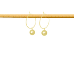 Boucles d'oreilles SANIA créoles acier inoxydable doré or perle ronde sphère boule-minimaliste-bohème- MARJANE et Cie