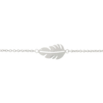 Bracelet ALAOUIA en acier inoxydable argenté connecteur plume-minimaliste-bohème - MARJANE et Cie