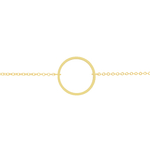 Bracelet AFIA doré à l’or fin connecteur cercle-minimaliste-bohème-tendance - MARJANE et Cie