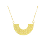 Collier BASMA doré à l’or fin pendentif demi-lune ethnique-minimaliste-bohème- MARJANE et Cie