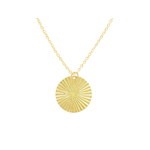 Collier CHEMSA doré à l’or fin pendentif médaille soleil-minimaliste-bohème - MARJANE et Cie