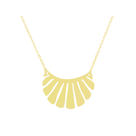 Collier DOUNIA doré à l’or fin grand pendentif ethnique graphique-minimaliste-bohème- MARJANE et Cie