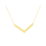 Collier HASNA doré à l’or fin pendentif chevron graphique-ras du cou-minimaliste-bohème- MARJANE et Cie