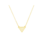 Collier HOSNIA doré à l’or fin pendentif graphique triangle-ras du cou-minimaliste-bohème- MARJANE et Cie