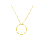 Collier MAHIRA doré à l’or fin pendentif anneau rond-minimaliste-bohème- MARJANE et Cie