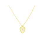 Collier RIHAB doré à l’or fin pendentif feuille-ras du cou-minimaliste-bohème- MARJANE et Cie