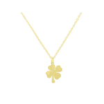 Collier TALIDA acier inoxydable or doré pendentif trèfle a quatre feuilles porte bonheur-minimaliste-bohème- MARJANE et Cie