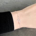 Bracelet BACHRA argent massif étoile Rose des Vents-minimaliste-bohème