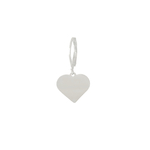 Boucles doreilles AFSANEH dormeuses acier inoxydable argent breloque coeur boheme