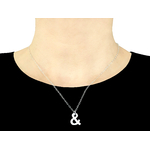 Collier ARIYA argent massif pendentif esperluette graphique-bohème