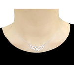 Collier DIHYA argent 925 pendentif ethnique motif écailles-minimaliste