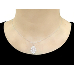 Collier FATIMA argent massif 925 pendentif Main de Fatma Khamsa Hamsa-ethnique-minimaliste