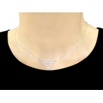 Collier JAWHARA argent massif pendentif diamant geometrique-minimaliste