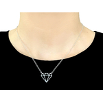 Collier JAWHARA argent 925 pendentif diamant geometrique bohème