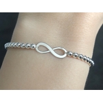 Bracelet ABICHAM3 argent perles infini