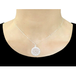 Collier RAFA argent 925 pendentif rosace chakra coronal-bohème