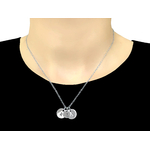 Collier FARNAZ médailles gravées personnalisées acier inoxydable argent-bohème