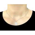 Collier NASMA acier inoxydable argent pendentif fleur