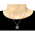 Collier NASMA acier inoxydable argent breloque fleur-bohème